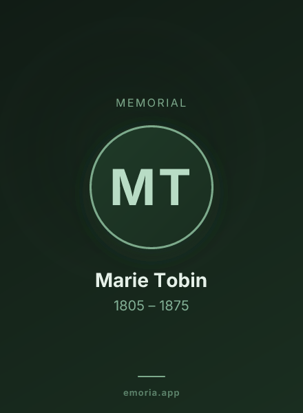 Memorial portrait of Marie Tobin