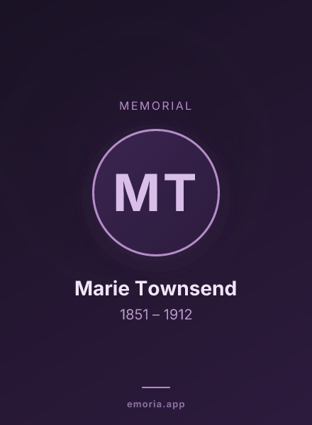 Memorial portrait of Marie Townsend