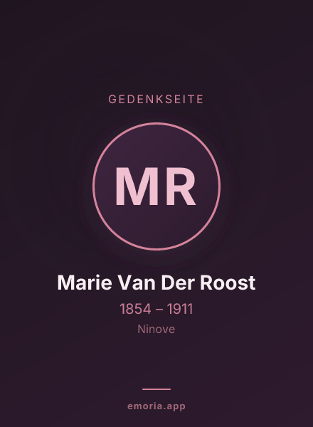 Gedenkportrait von Marie Van Der Roost