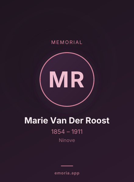 Memorial portrait of Marie Van Der Roost