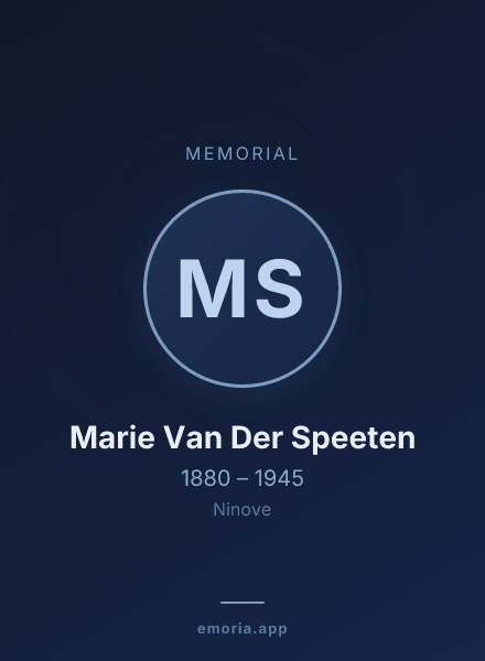 Memorial portrait of Marie Van Der Speeten