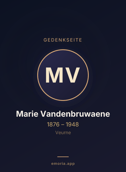 Gedenkportrait von Marie Vandenbruwaene