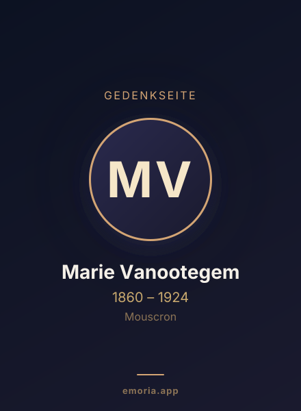 Gedenkportrait von Marie Vanootegem