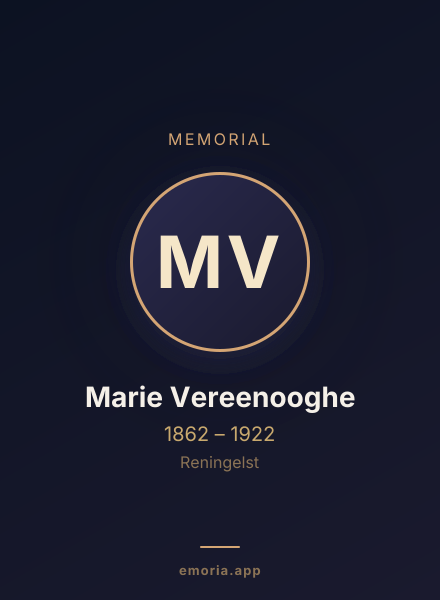 Memorial portrait of Marie Vereenooghe