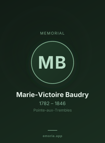 Memorial portrait of Marie-Victoire Baudry