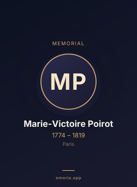 Memorial portrait of Marie-Victoire Poirot