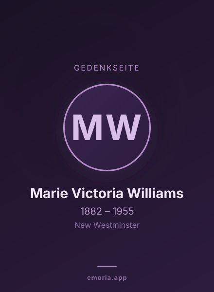 Gedenkportrait von Marie Victoria Williams