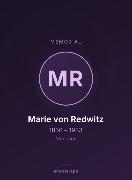 Memorial portrait of Marie von Redwitz