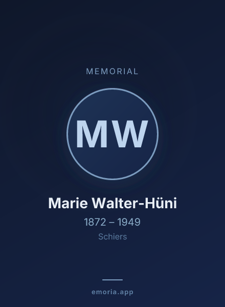 Memorial portrait of Marie Walter-Hüni