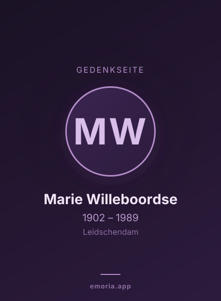 Gedenkportrait von Marie Willeboordse