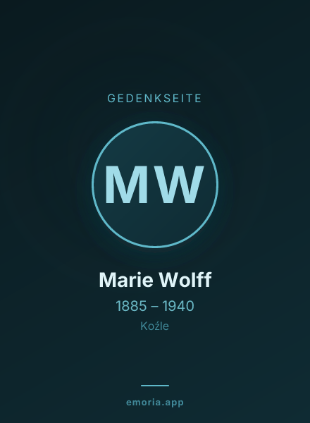 Gedenkportrait von Marie Wolff