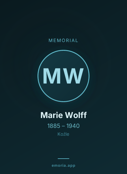 Memorial portrait of Marie Wolff
