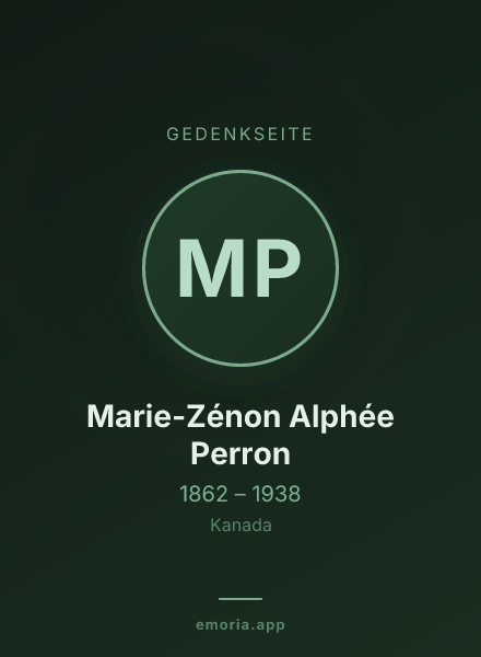 Gedenkportrait von Marie-Zénon Alphée Perron