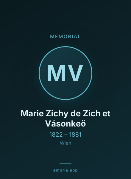 Memorial portrait of Marie Zichy de Zich et Vásonkeö