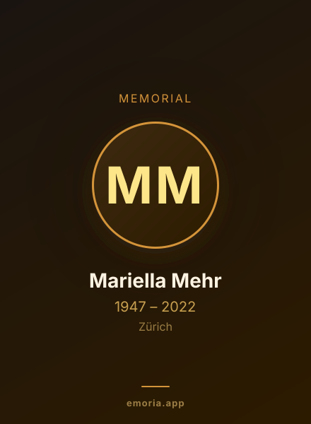 Memorial portrait of Mariella Mehr