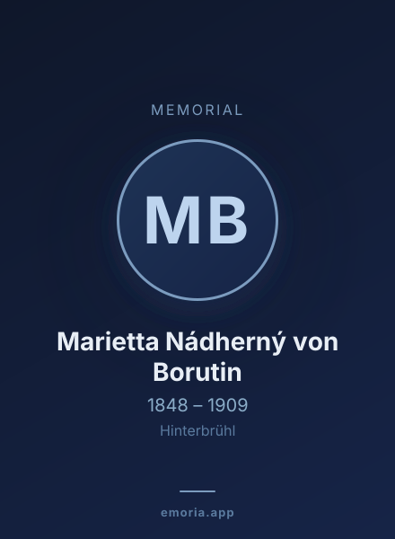Memorial portrait of Marietta Nádherný von Borutin