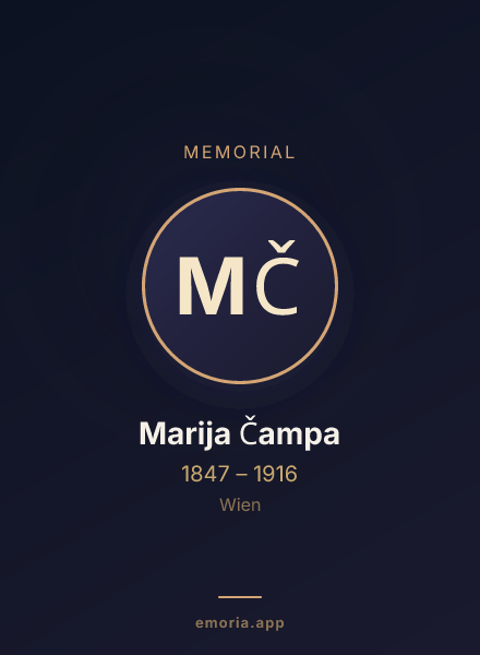 Memorial portrait of Marija Čampa