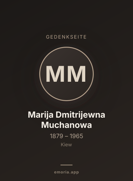 Gedenkportrait von Marija Dmitrijewna Muchanowa
