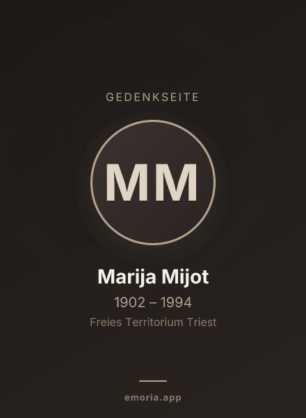 Gedenkportrait von Marija Mijot