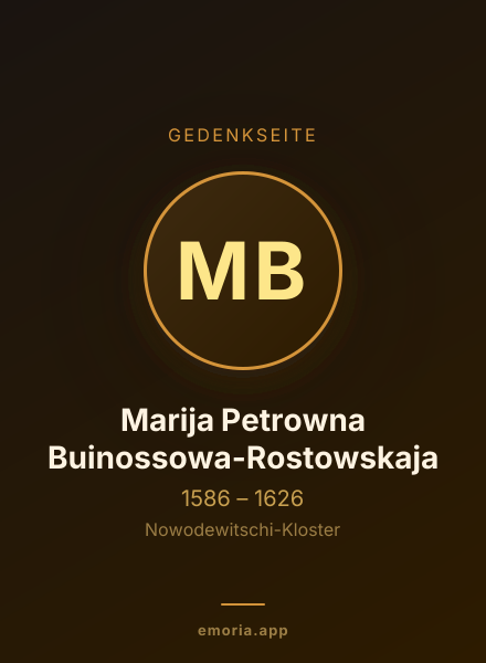 Gedenkportrait von Marija Petrowna Buinossowa-Rostowskaja