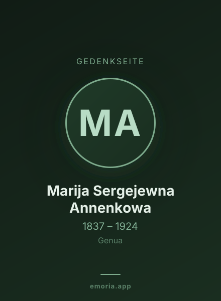 Gedenkportrait von Marija Sergejewna Annenkowa