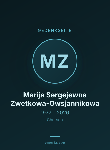 Gedenkportrait von Marija Sergejewna Zwetkowa-Owsjannikowa