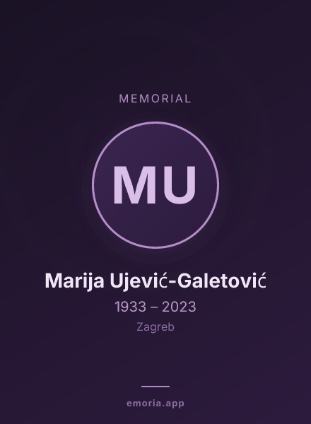 Memorial portrait of Marija Ujević-Galetović