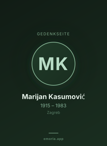 Gedenkportrait von Marijan Kasumović