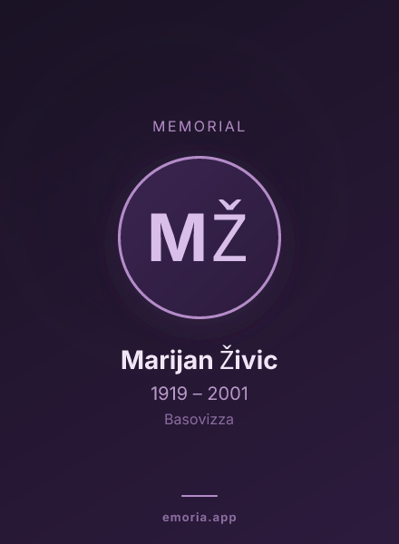 Memorial portrait of Marijan Živic