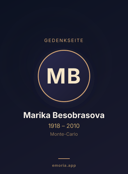 Gedenkportrait von Marika Besobrasova