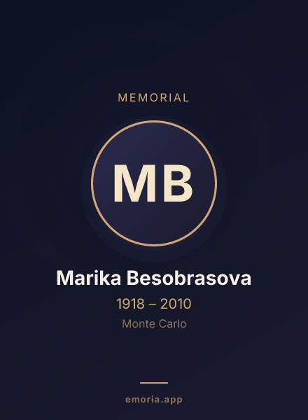 Memorial portrait of Marika Besobrasova