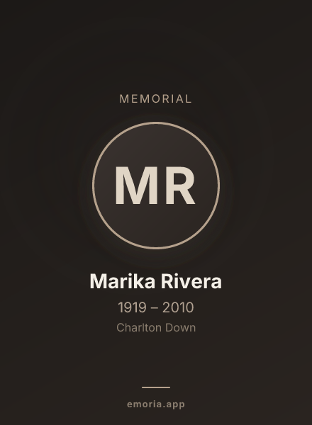 Memorial portrait of Marika Rivera