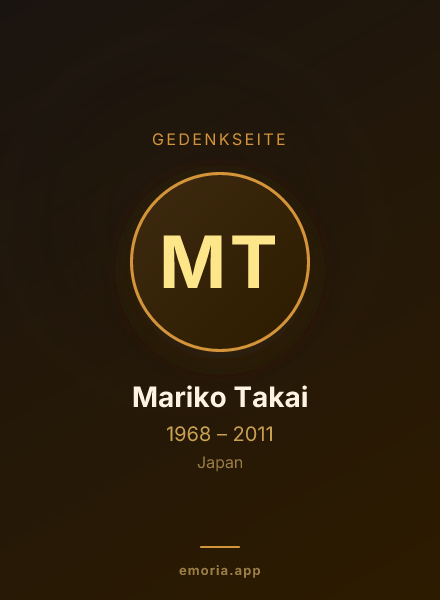 Gedenkportrait von Mariko Takai