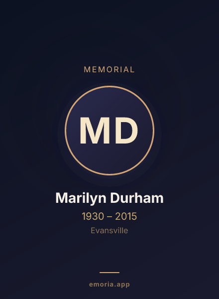 Memorial portrait of Marilyn Durham