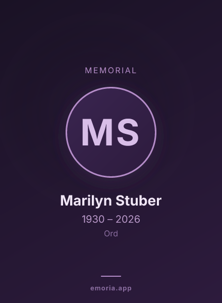 Memorial portrait of Marilyn Stuber