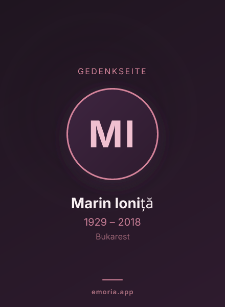 Gedenkportrait von Marin Ioniță