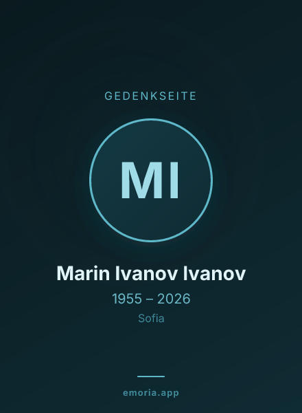 Gedenkportrait von Marin Ivanov Ivanov