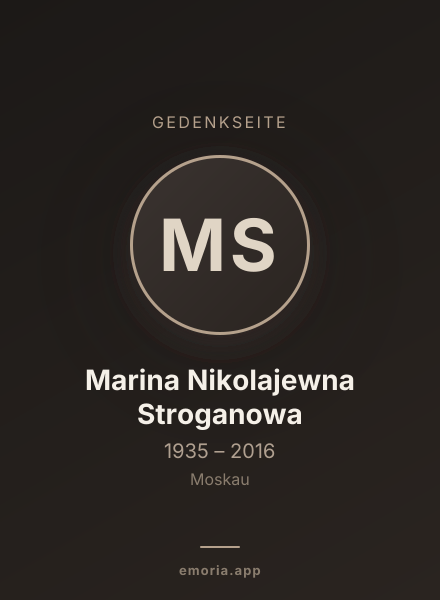 Gedenkportrait von Marina Nikolajewna Stroganowa