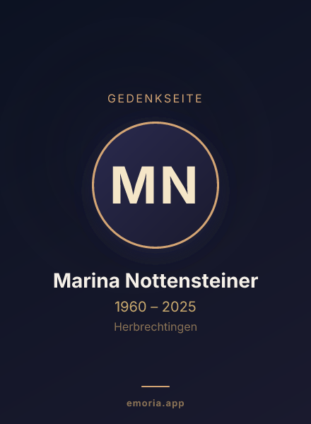 Gedenkportrait von Marina Nottensteiner