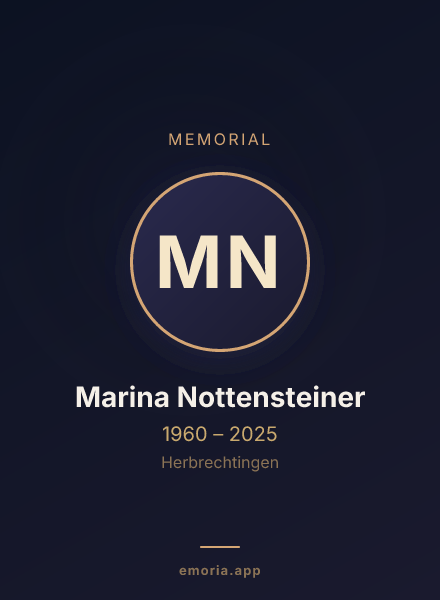 Memorial portrait of Marina Nottensteiner
