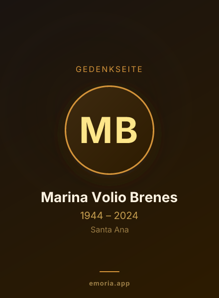 Gedenkportrait von Marina Volio Brenes