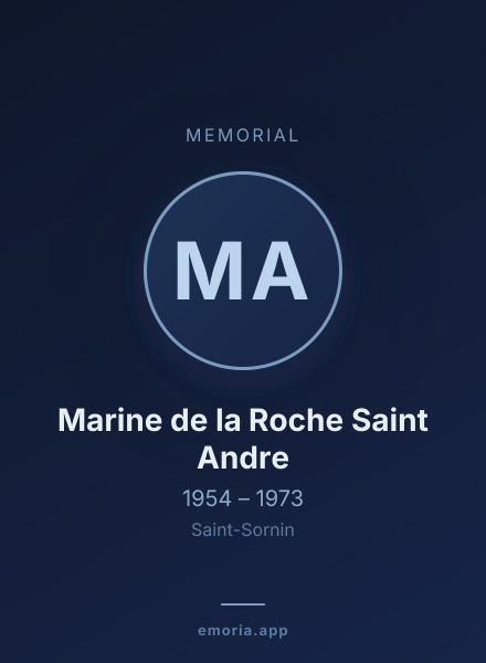 Memorial portrait of Marine de la Roche Saint Andre