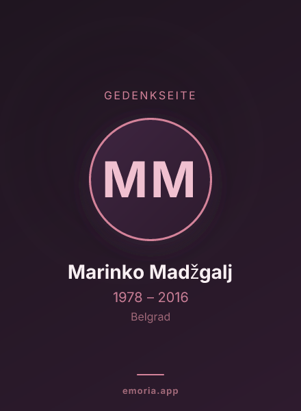 Gedenkportrait von Marinko Madžgalj
