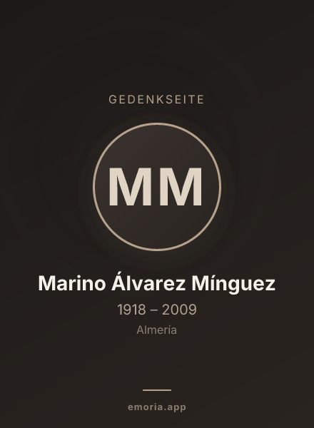 Gedenkportrait von Marino Álvarez Mínguez