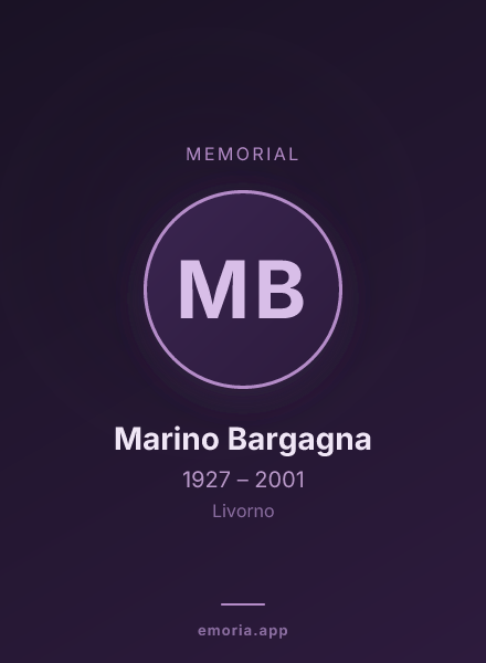 Memorial portrait of Marino Bargagna