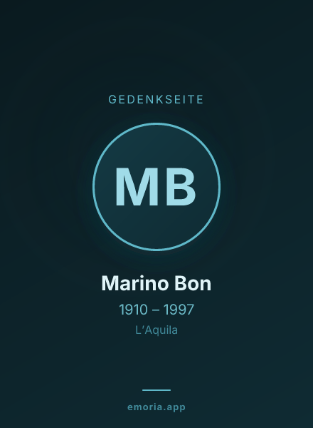 Gedenkportrait von Marino Bon