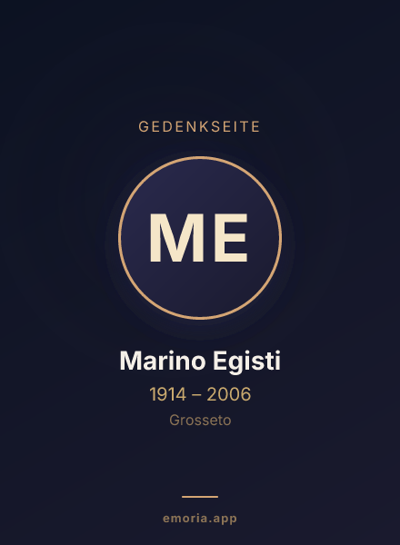 Gedenkportrait von Marino Egisti