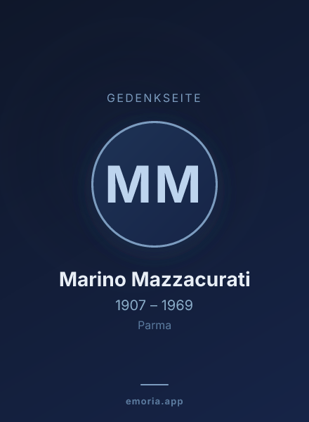 Gedenkportrait von Marino Mazzacurati
