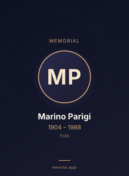 Memorial portrait of Marino Parigi