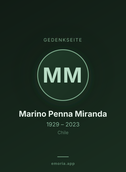 Gedenkportrait von Marino Penna Miranda